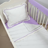 Ekru - Lila Minky Battaniye Takımı